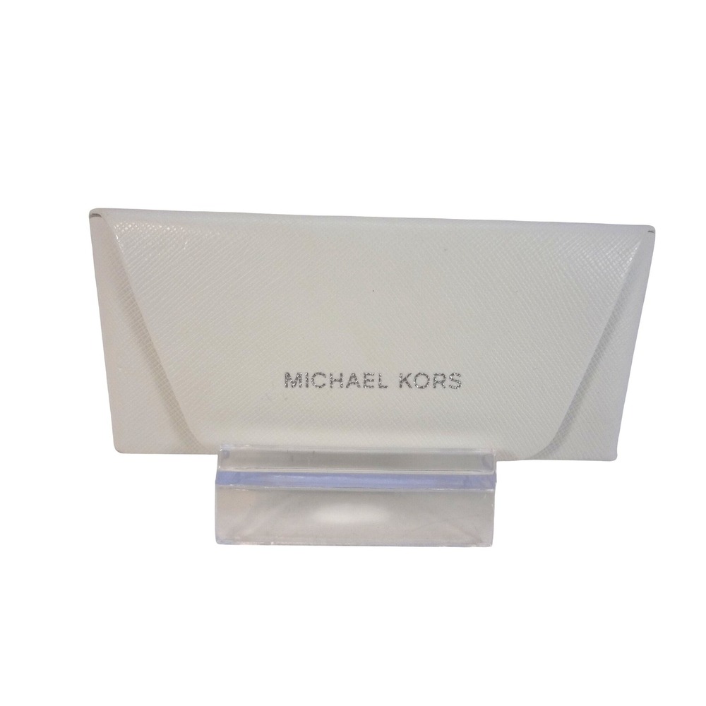 Michael Kors Sunglasses Case‎ Womens White Saffiano Leather Snap